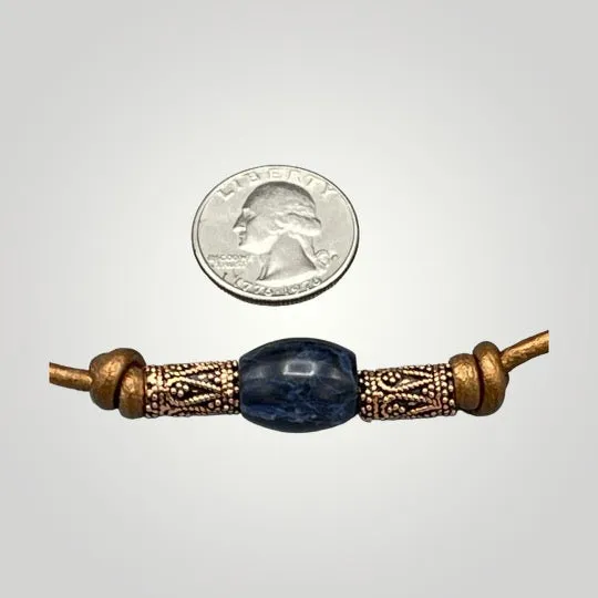 Sodalite Leather Bracelet