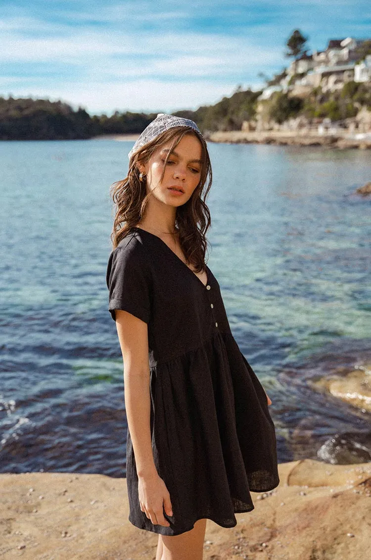 SUNCHASER Dress - black linen