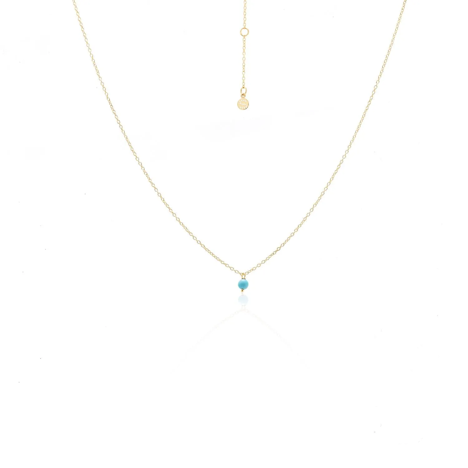 Superfine / Mini Turquoise Necklace / Gold