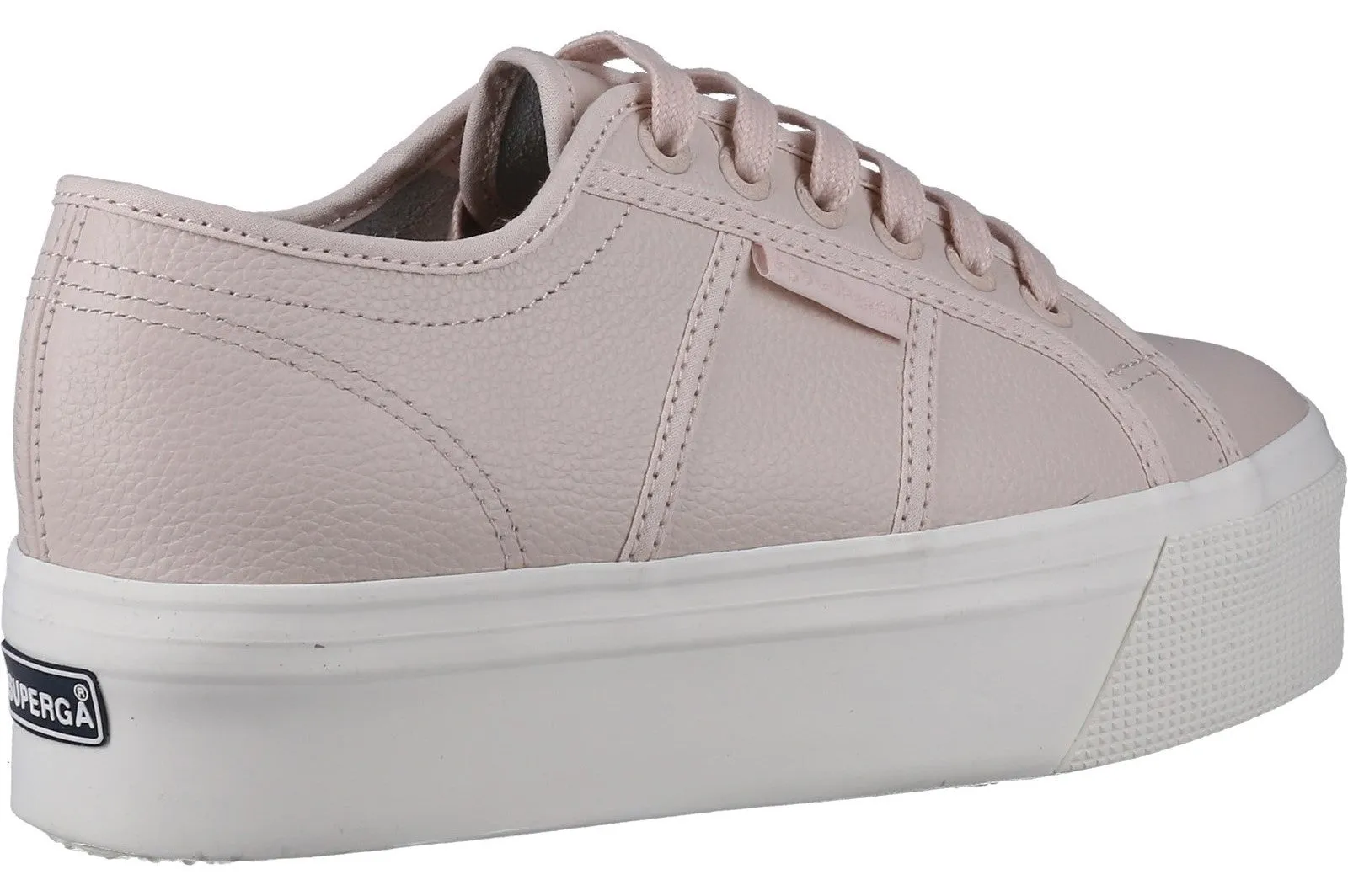 Superga 2790 Tumbled Leather Womens Flatform Trainer