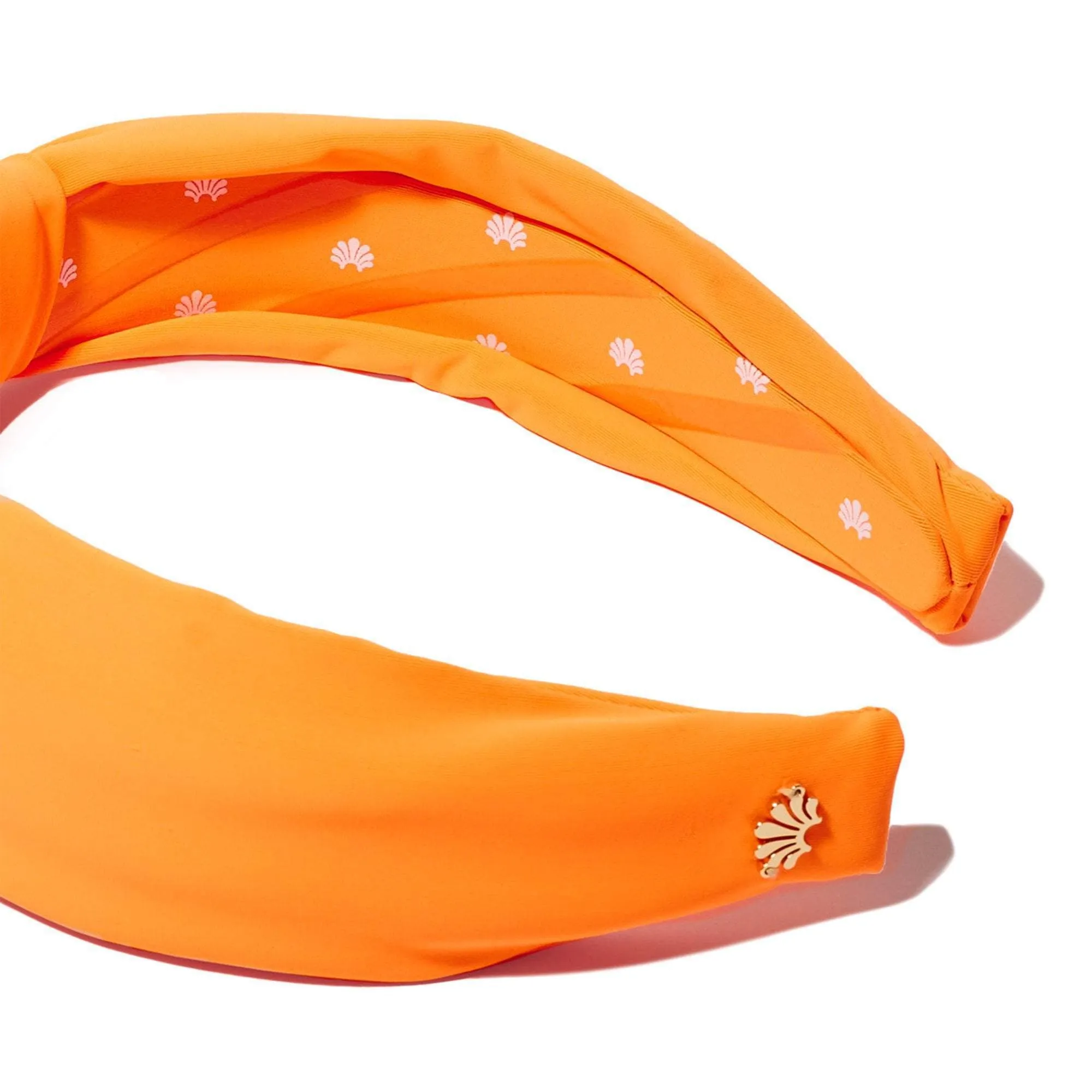 TANGERINE NEOPRENE KNOTTED HEADBAND