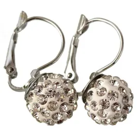 The Crystal Ball Ya'll White Huggie Hoop Earrings