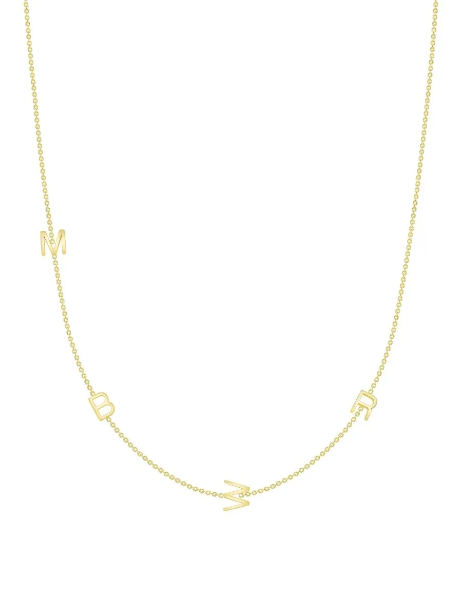 The Initial Necklace 14K - 4 Letters