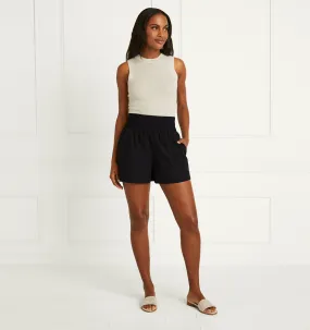 The Livie Nap Shorts - Black Cotton