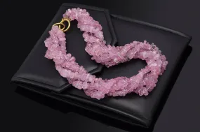 Tiffany & Co Paloma Picasso 18K Gold Pink Tourmaline Beaded Multi-Strand Necklace