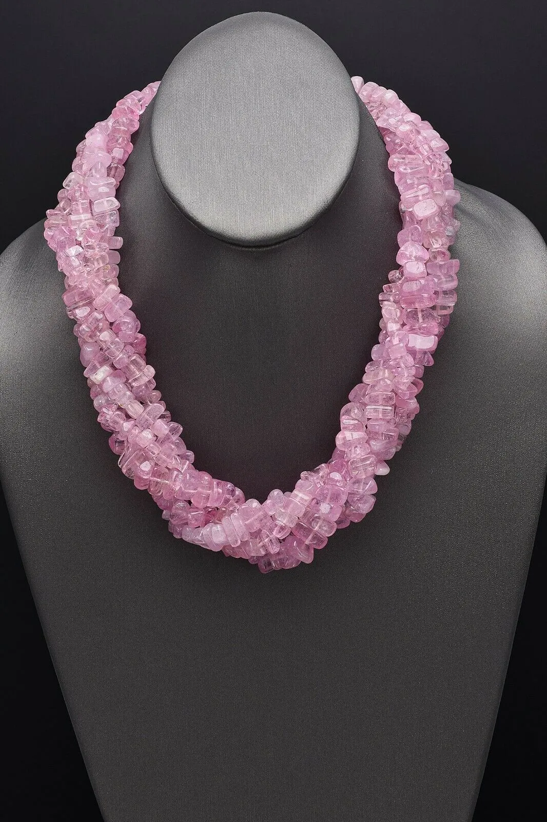 Tiffany & Co Paloma Picasso 18K Gold Pink Tourmaline Beaded Multi-Strand Necklace