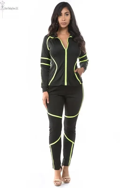 Two Piece Pants Set Womens Active