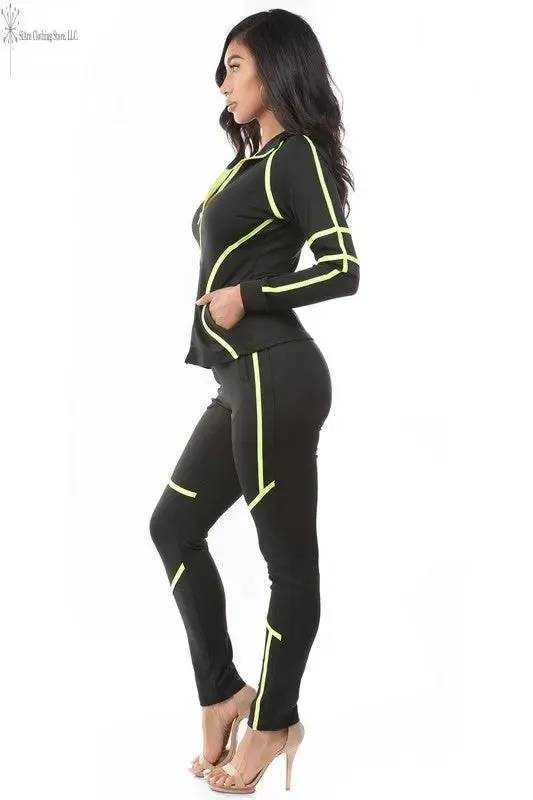 Two Piece Pants Set Womens Active