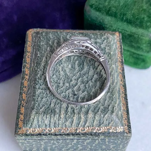 Vintage Filigree Engagement Ring, TRB 0.20ct.