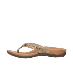 Vionic Womens Lucia Toe Post Sandal  Wheat