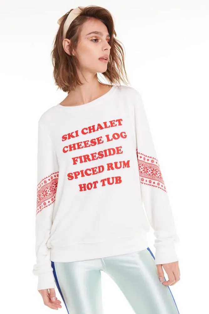 WILDFOX Ski List Baggy Beach Jumper Sweater