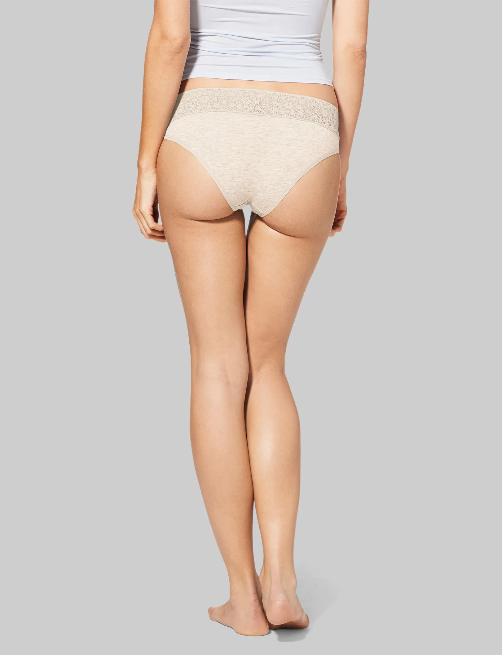 Women's Cool Cotton Cheeky, Lace Waist