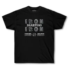 Women's Iron Sharpens Iron Oversized Tee - Black / American Silver