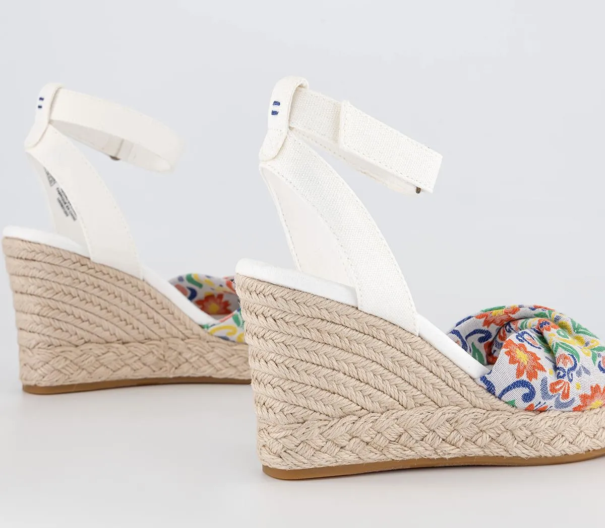 Womens Toms Marisela Wedge Sandals Mediterranean Jacquard