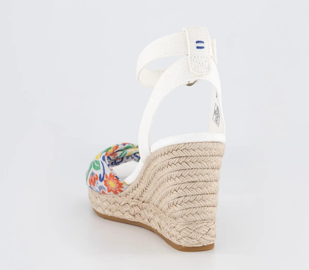 Womens Toms Marisela Wedge Sandals Mediterranean Jacquard