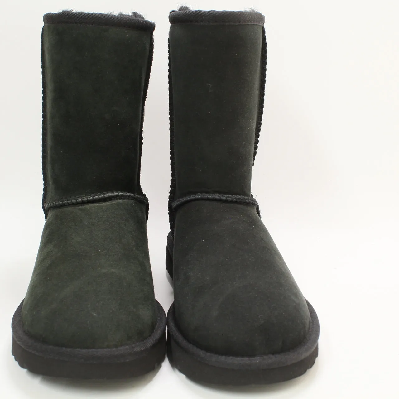 Womens UGG Classic Short Ii Boot Black Suede Uk Size 3