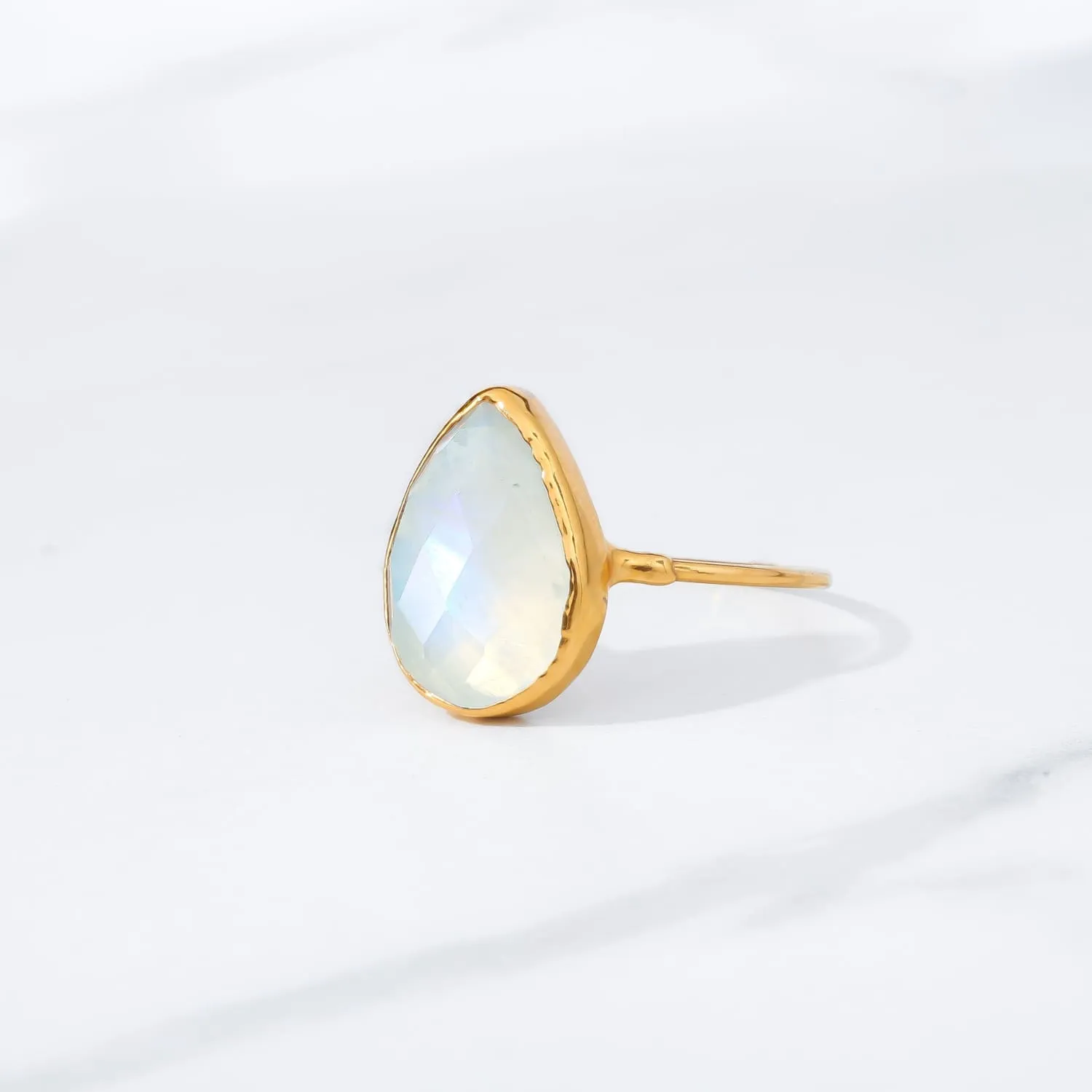 XL Rain Drop Moonstone Ring