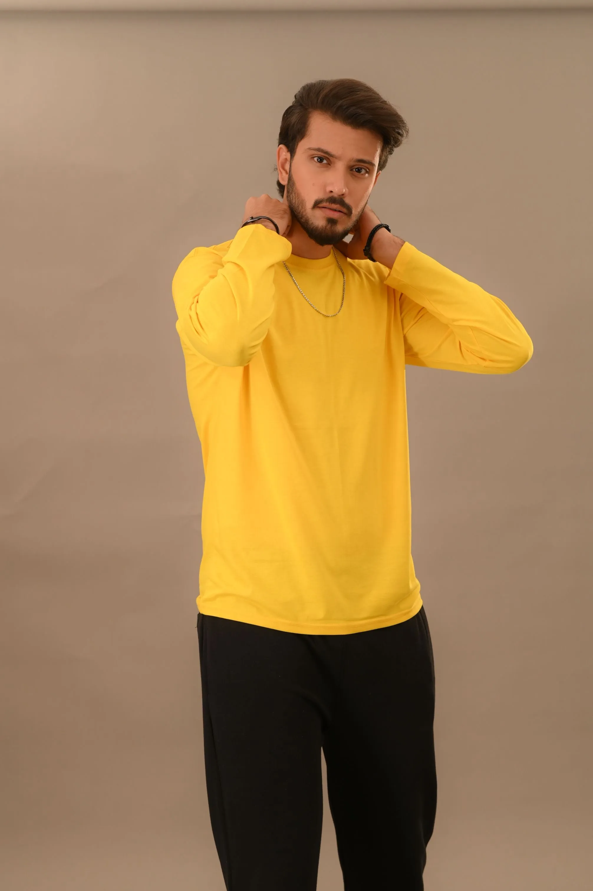 Yellow Full Sleeve T-Shirt - Men