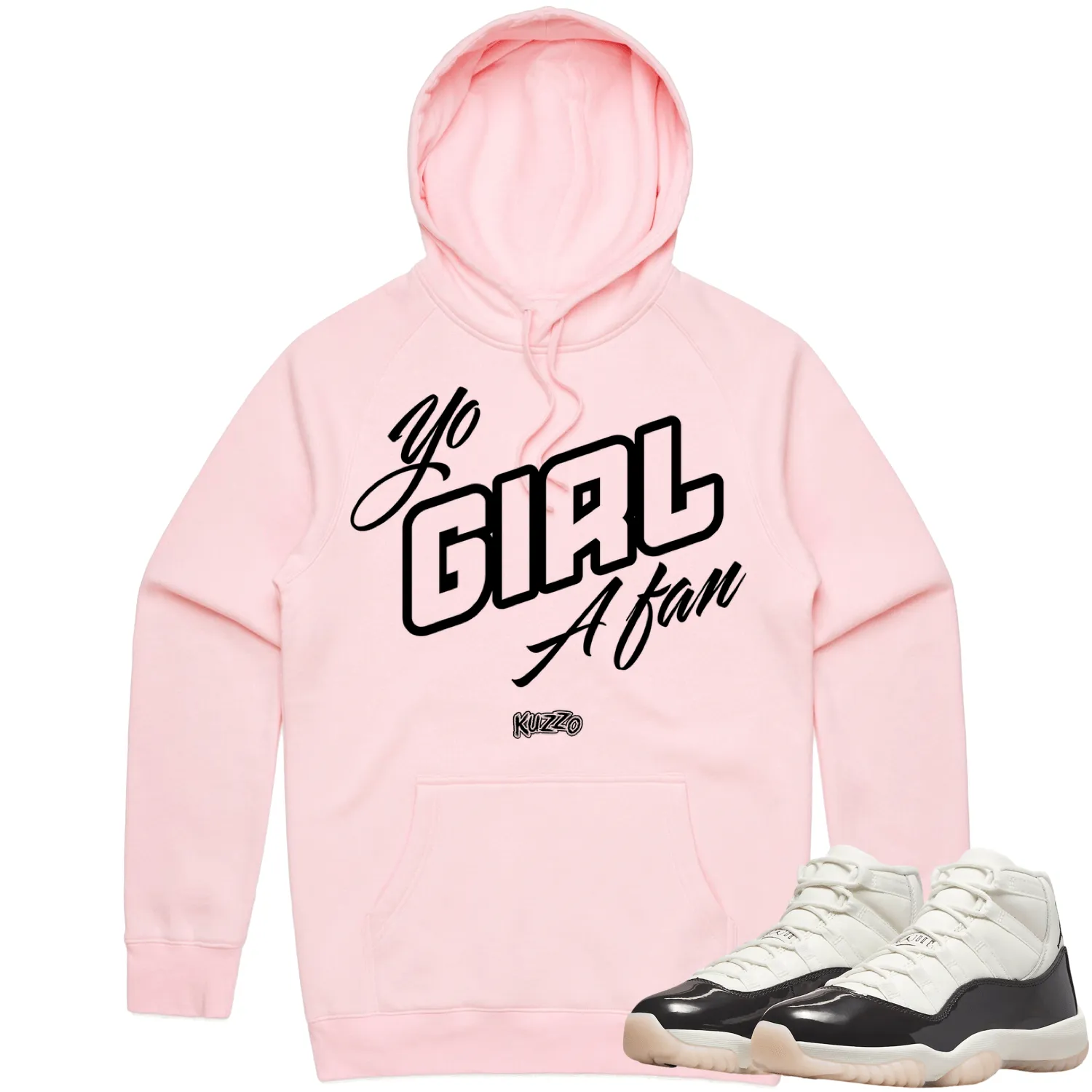 YO GIRL A FAN - Pink Sneaker Hoodie